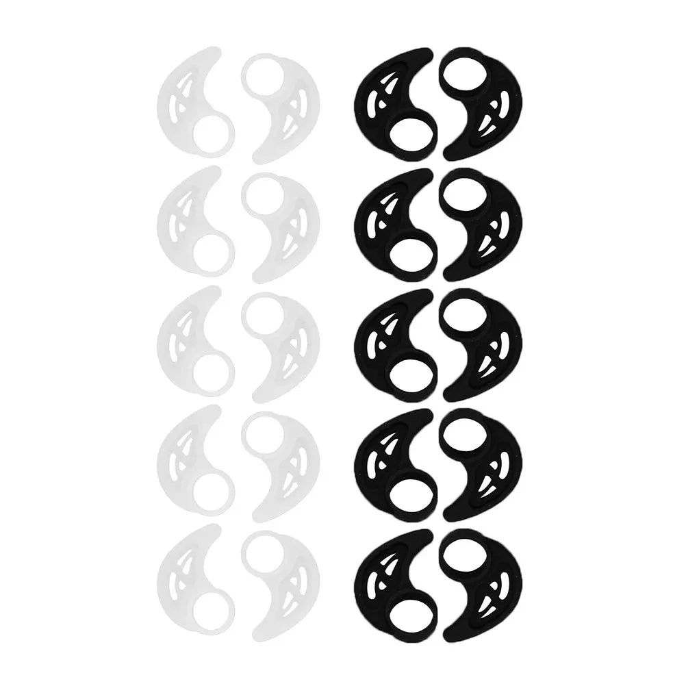 10 Pairs Silicone Ear Hooks for Earphones – Anti-Slip Sport Earphone Ear Hooks PLUSH