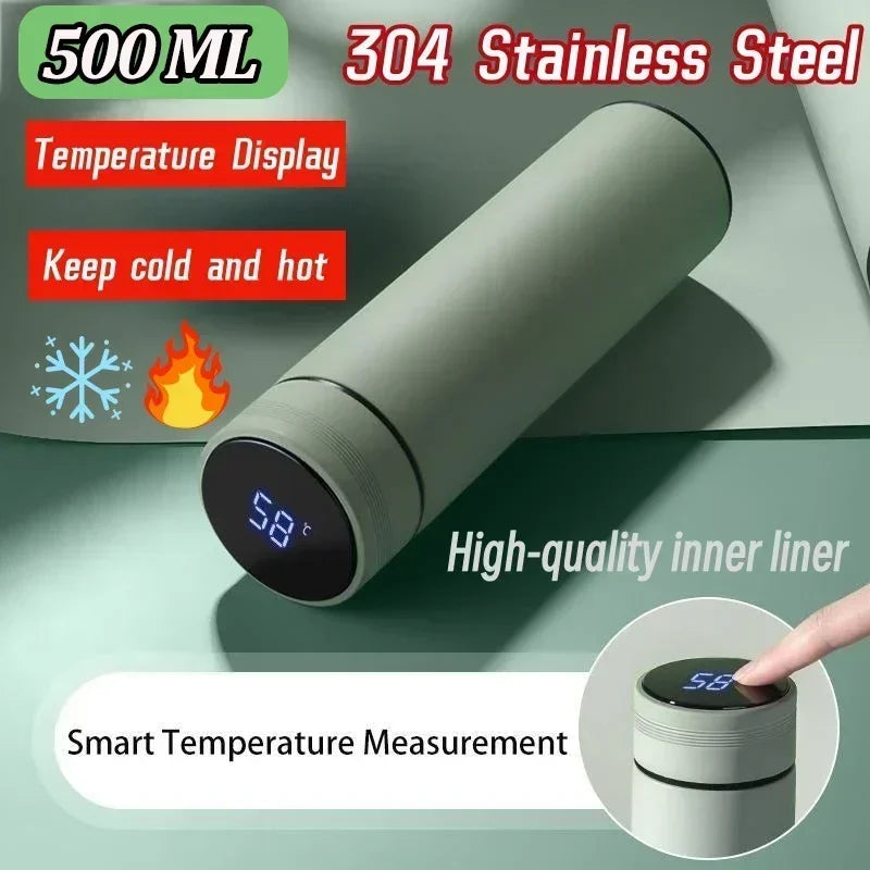 Smart Temp Display Thermal Mug – 500ml Stainless Steel Thermos Insulated Thermal Mug PLUSH