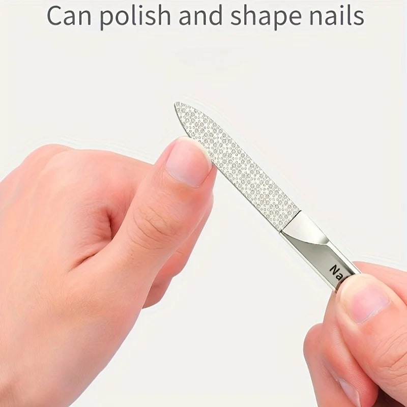 2pcs Double-Sided Stainless Steel Nail File Set | Manicure & Pedicure Nail File Set PLUSH