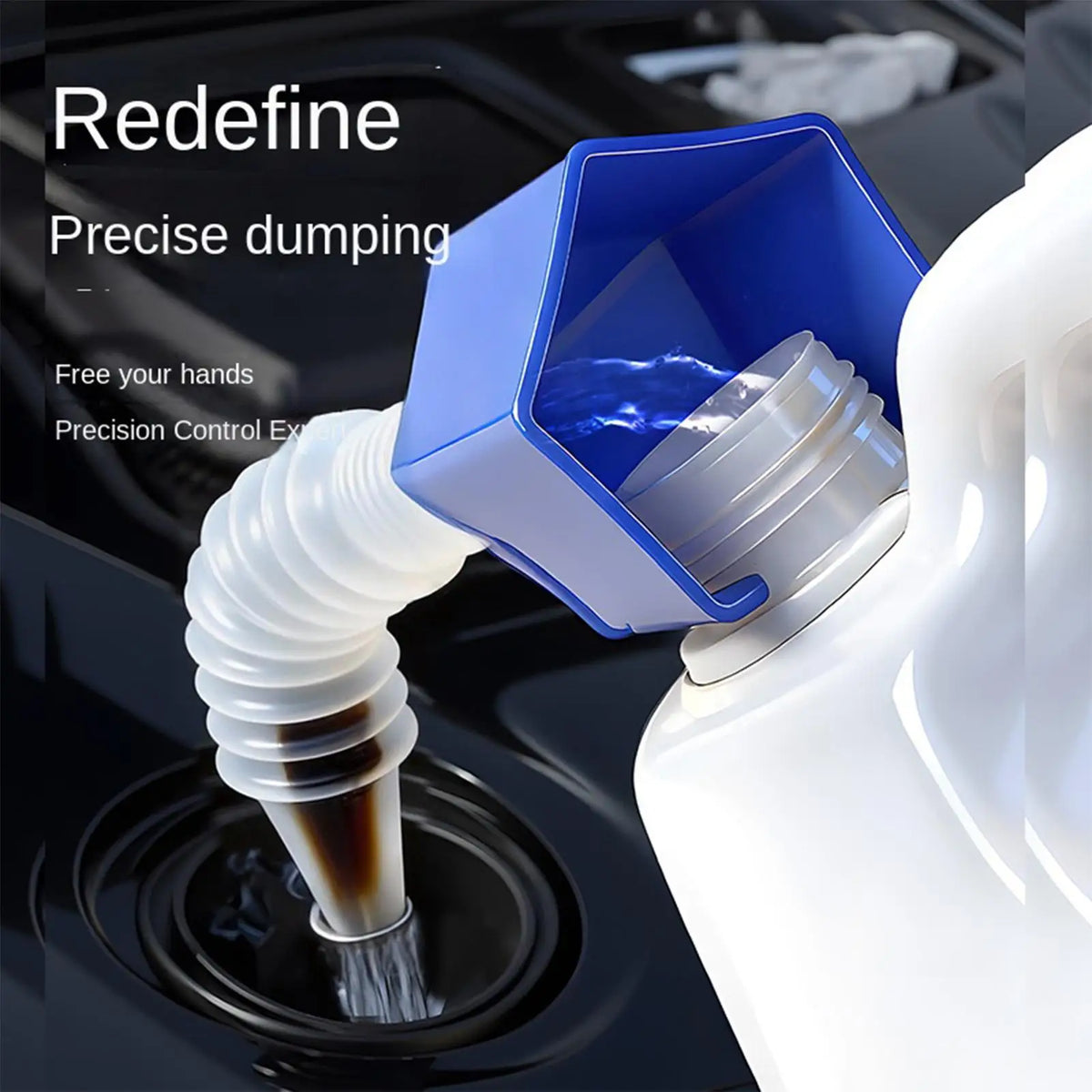 Telescopic Car & Motorcycle Oil Funnel with Filter | Portable Automotive Oil Funnel PLUSH
