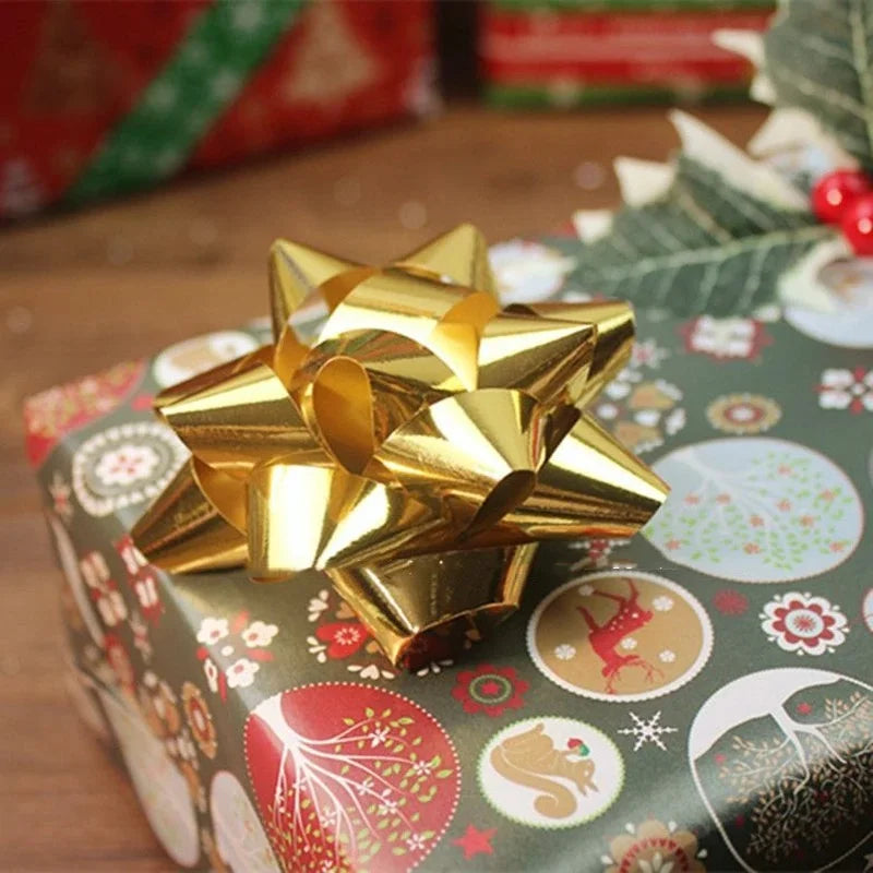 Metallic 3D Star Gift Box Decorations 12/24/36pcs – Ornaments Gift Box Decoration PLUSH