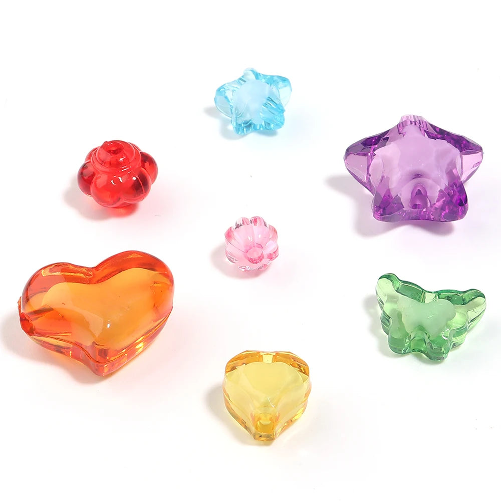 Pumpkin Butterfly Heart Star Acrylic Spacer Beads | DIY Jewelry Acrylic Spacer Beads PLUSH