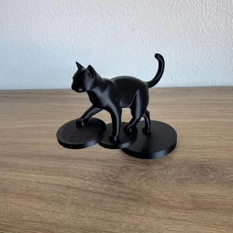 3D Printed Cat Sculpture – Modern Leaping Design Home Décor Cat Sculpture Ornament PLUSH