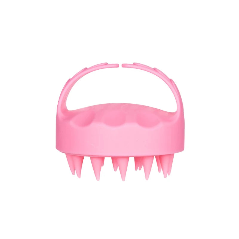 Silicone Scalp Massage Brush – Shampoo Scrubber Exfoliator Scalp Massage Brush PLUSH Pink