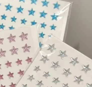 Star Rhinestone Face Gem Stickers – Festival Glam | 1 Sheet Face Gem Stickers PLUSH