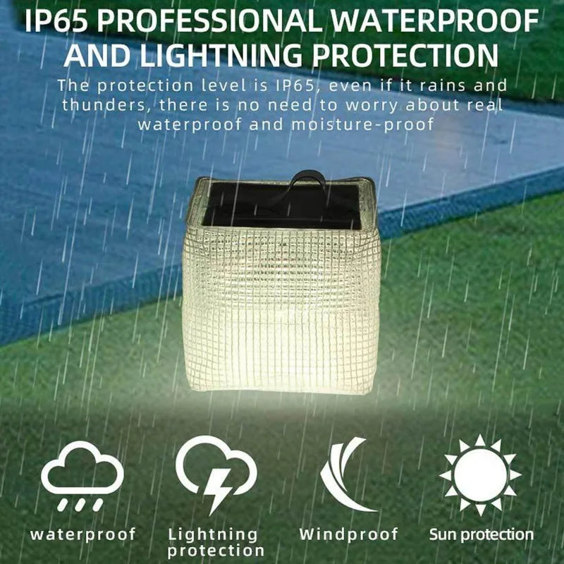 Solar Inflatable LED Camping Lantern | Portable Cube Light Inflatable Camp Lantern PLUSH