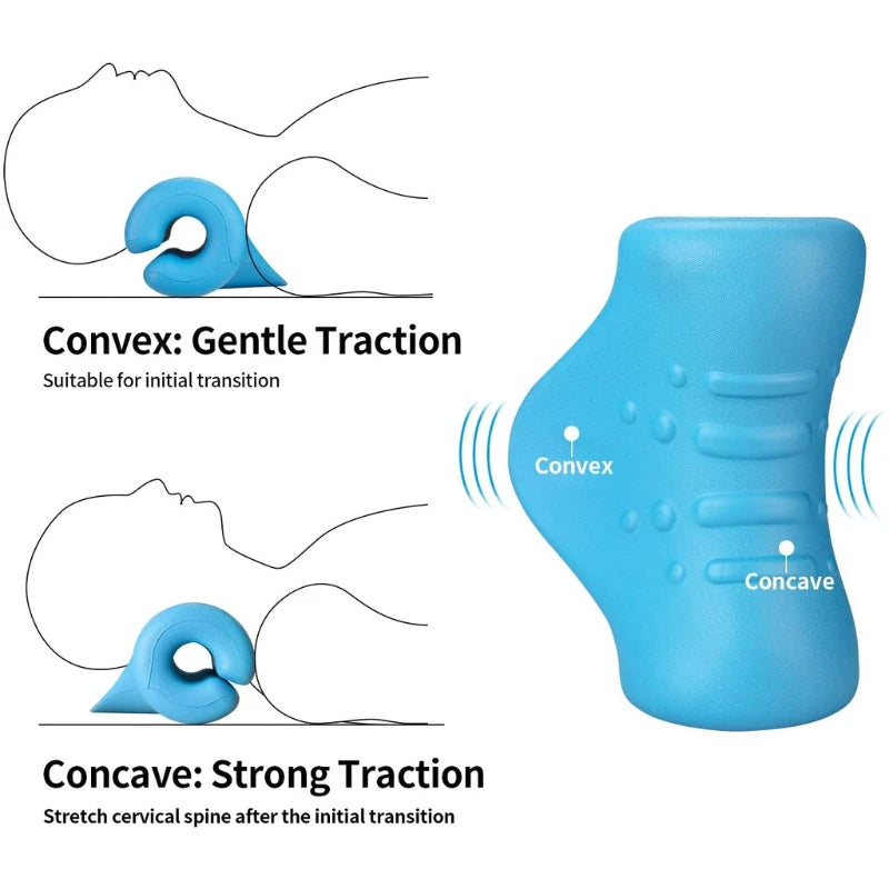 Neck Stretcher Traction Pillow – Ergonomic Shoulder Massager Neck Traction Pillow PLUSH
