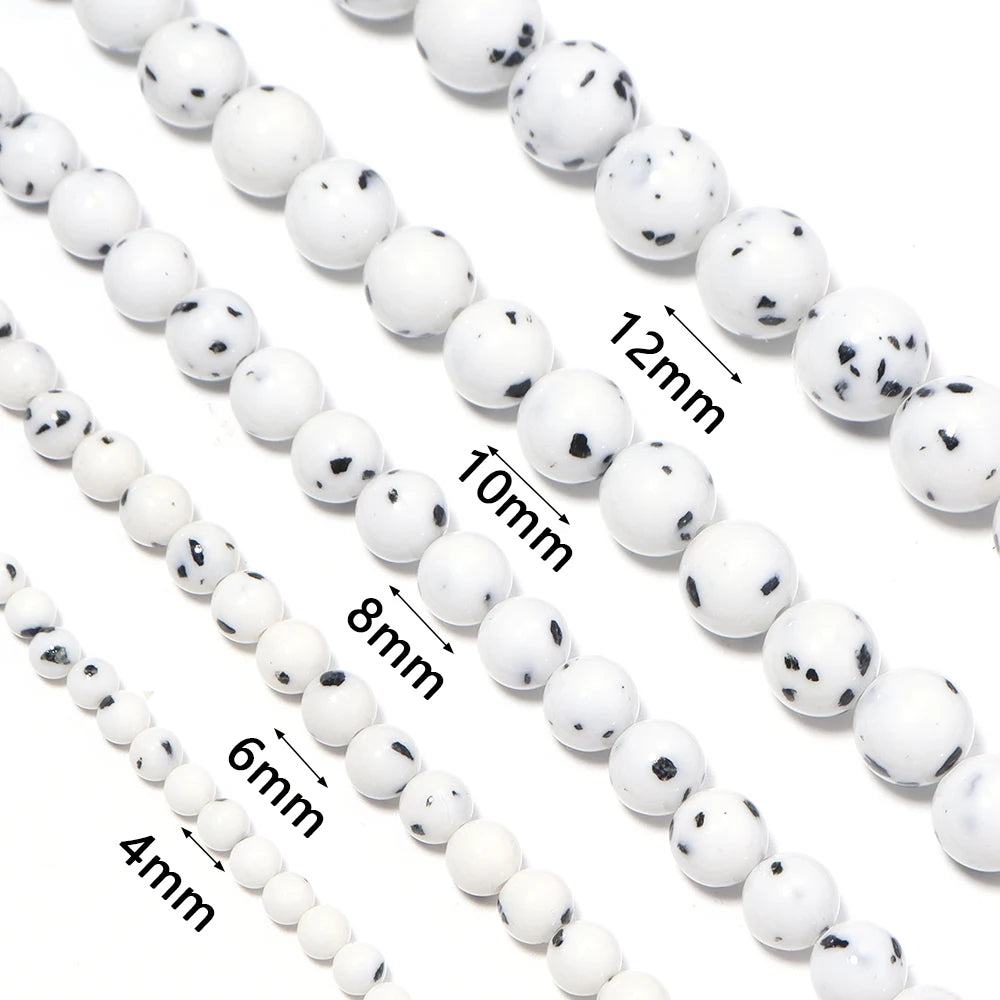 White Spot Bodhi Seed Prayer Beads 4–12mm | DIY Jewelry Prayer Beads PLUSH