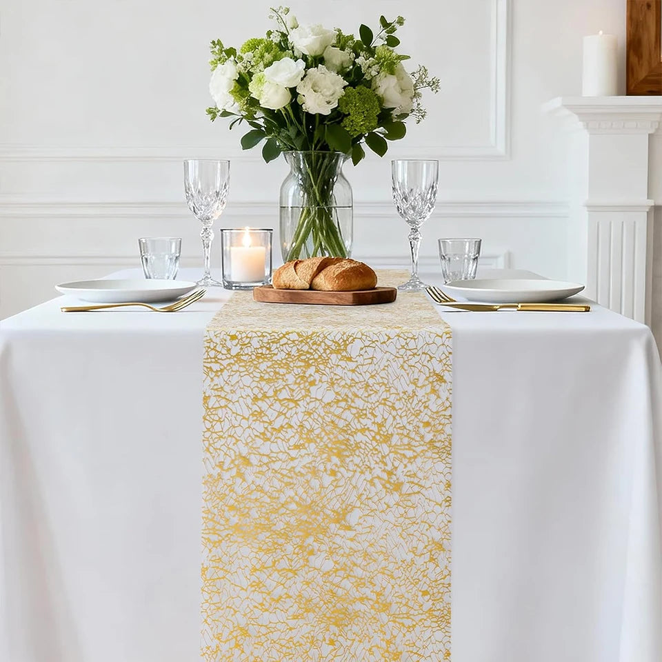 Glitter Hot Stamping Table Runner – Wedding & Party Décor Glitter Table Runner PLUSH