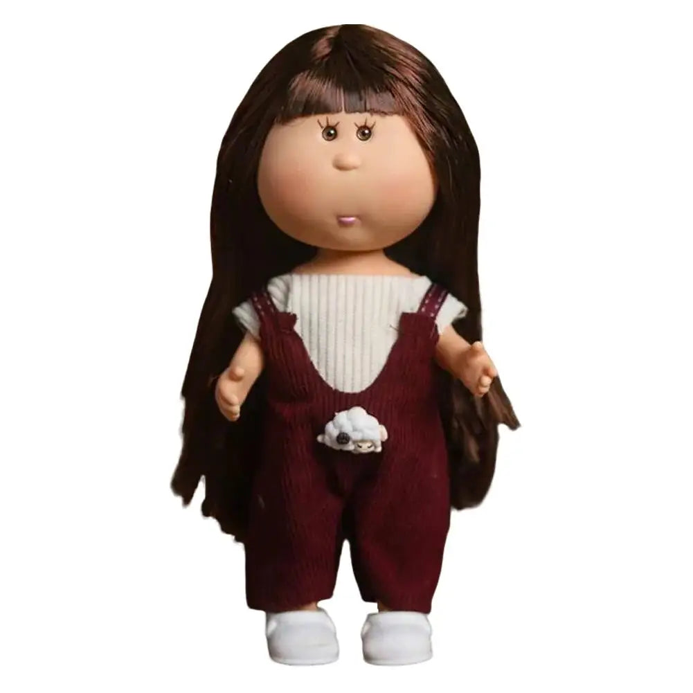 24cm Spanish Vinyl Doll Baby Clothes Set with Shoes & Accessories Doll Clothing Set PLUSH A