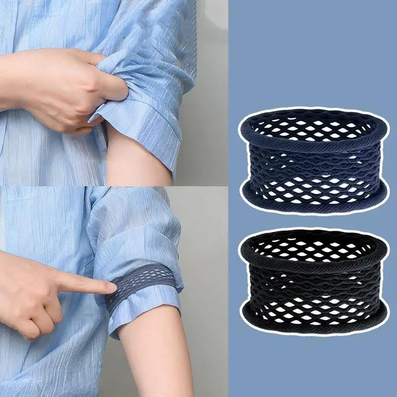 Elastic Sleeve Shorteners 5pcs – Non-Slip Cuff Fasteners Sleeve Fastener Bands PLUSH