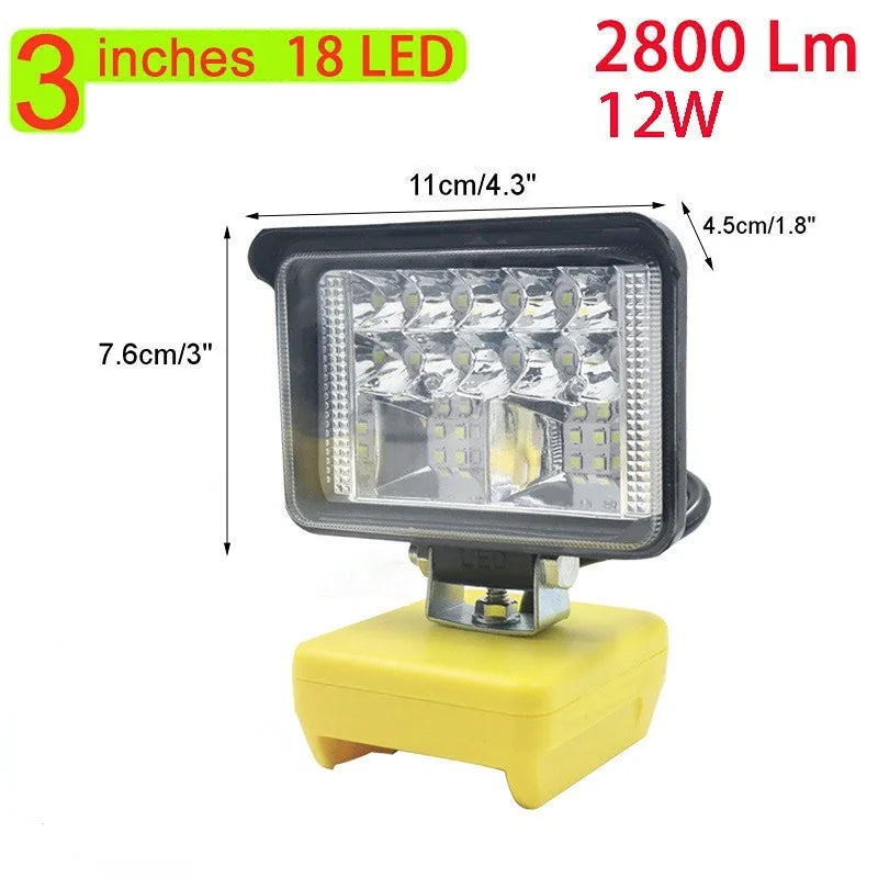 ZWINCKY LED Work Light for DeWalt 18V 20V 60V Battery Spotlight LED Work Light PLUSH 3 inch China Mainland