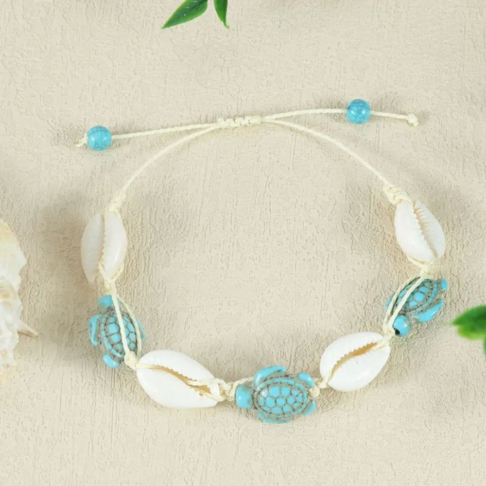Bohemian Sea Series Starfish & Turtle Beaded Bracelet Beaded Strand Bracelet PLUSH style A