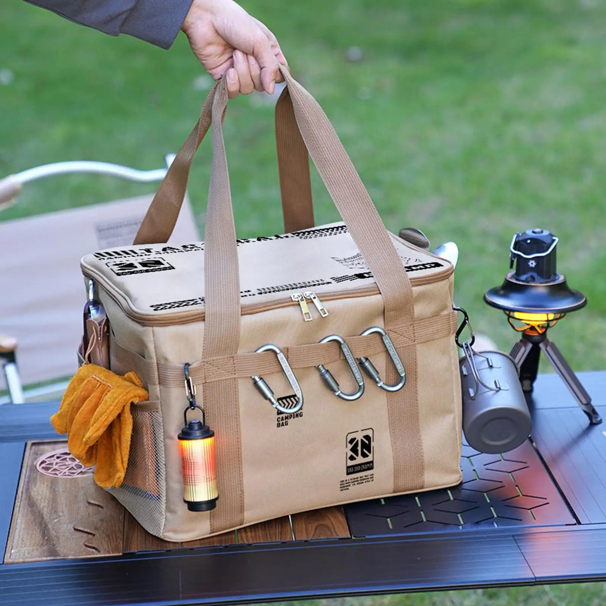 30L Waterproof Foldable Camping Storage Bag | Picnic Organizer Camping Storage Bag PLUSH