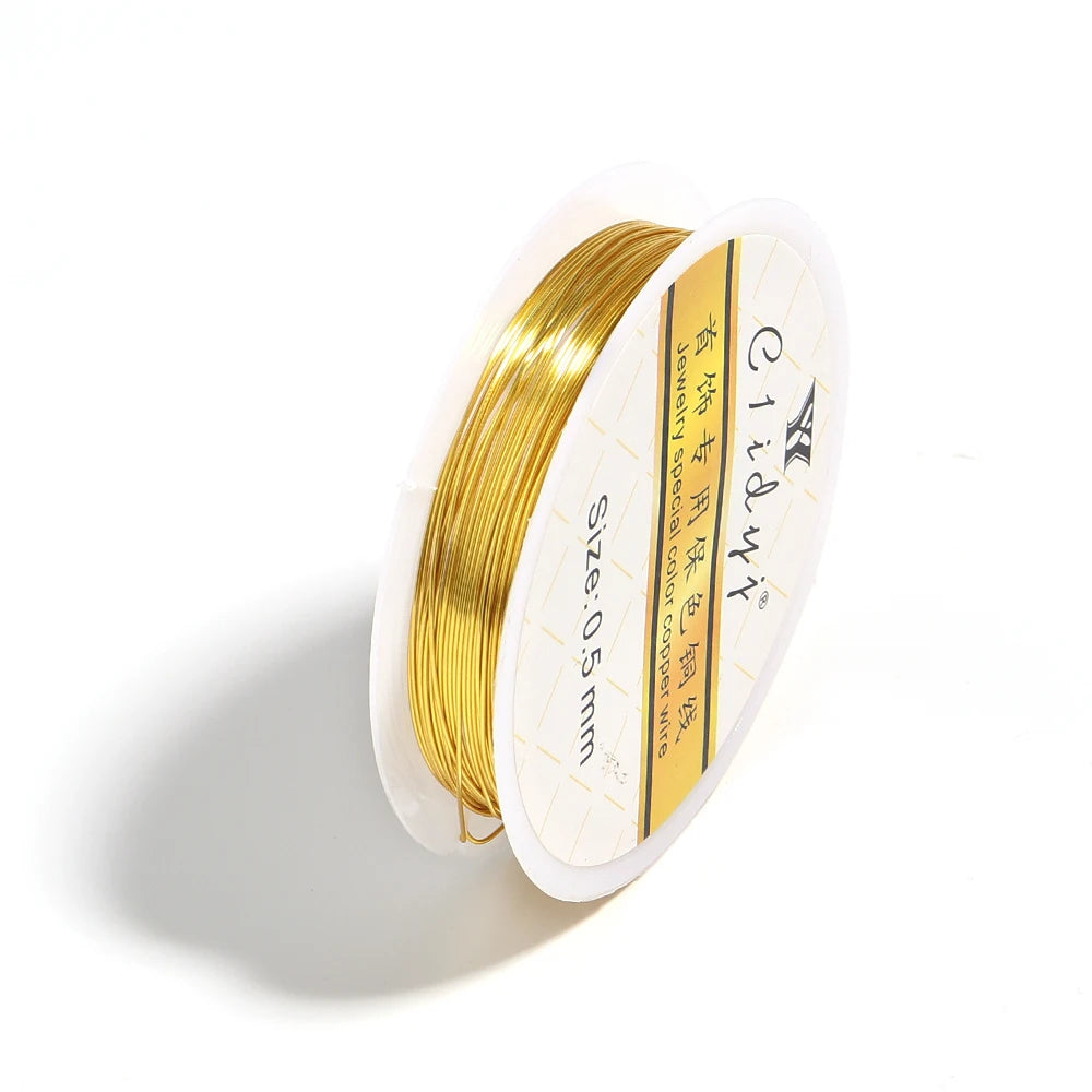 Copper Beading Wire 0.2–1mm DIY Jewelry Making – 1.5–15m Roll Jewelry Beading Wire PLUSH Gold 1mm 1.5m