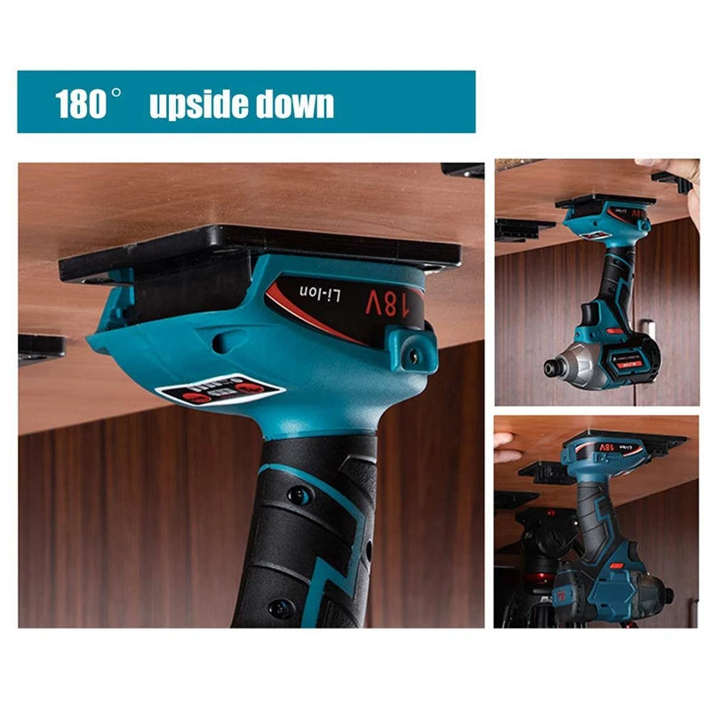 Wall Mount Tool Holder Rack for Makita 14.4–18V LXT Drills Tool Wall Mount Rack PLUSH