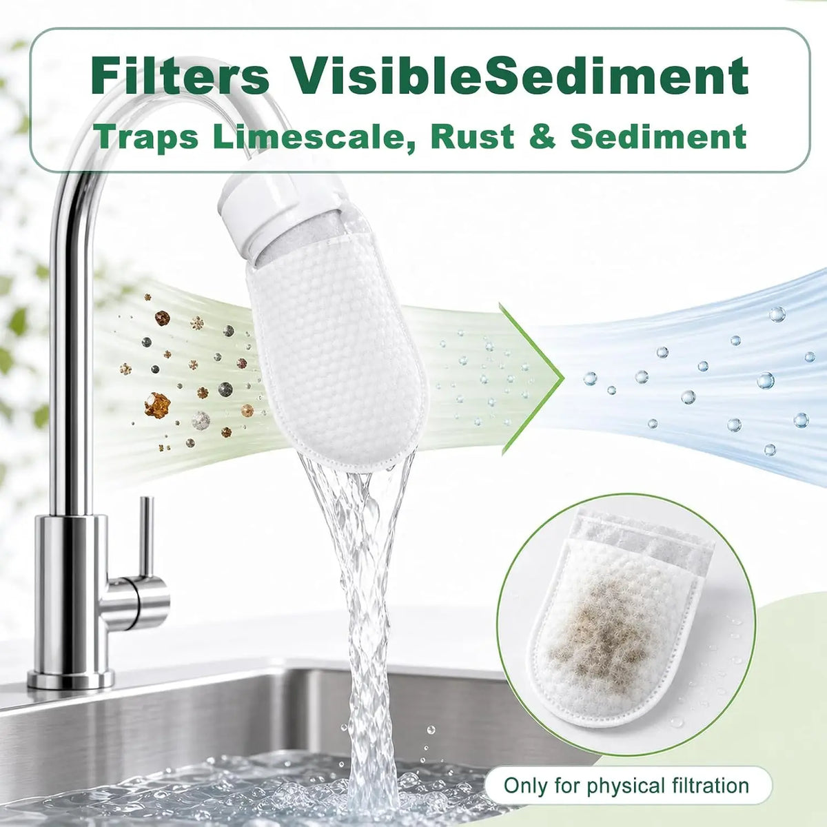 Thickened Faucet Filter Cotton Anti-Splash Water Purifier Faucet Water Filter PLUSH