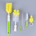 Baby Bottle Cleaning Brush Set 6pc – No Dead Corner Kit Bottle Cleaning Brush Set PLUSH Green