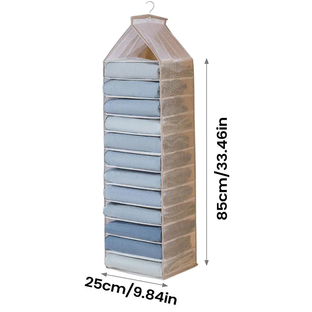 Hangable Closet Organizer – 12-Square Folding Hanging Storage Closet Hanging Organizer PLUSH 12 squares