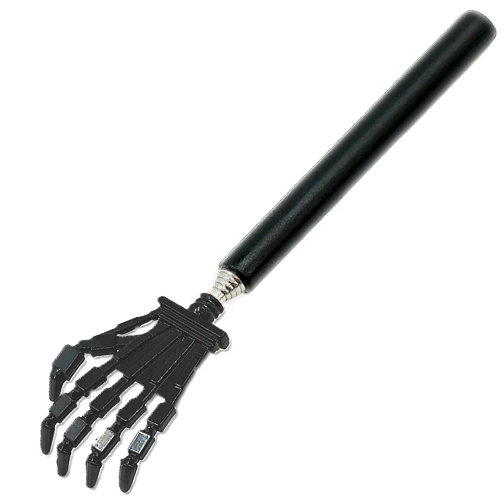 Telescopic Back Scratcher – Stainless Steel, Non-Slip Grip Back Scratcher Tool PLUSH black