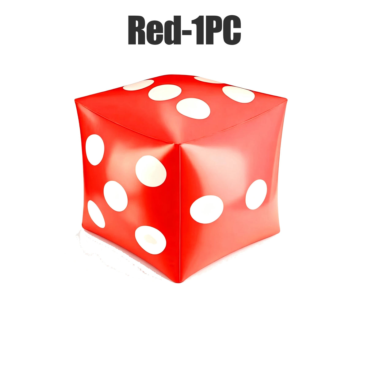 Giant Inflatable Dice Game Toy – Party, Bar & Group Fun Inflatable Dice Game PLUSH Red 1PC