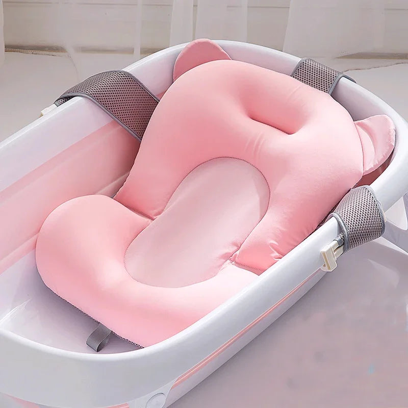 Baby Bath Seat Support Mat – Anti-Slip Newborn Cushion Baby Bath Support Mat PLUSH