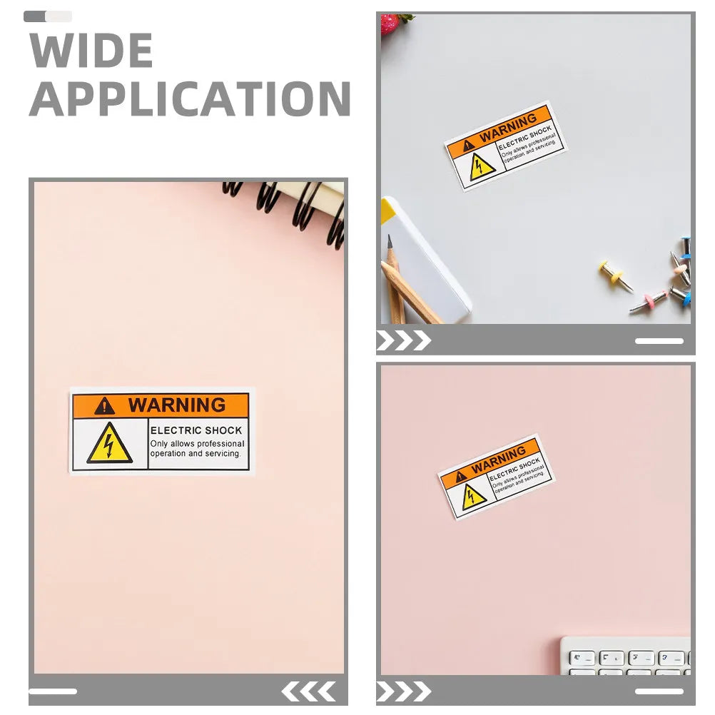 Electrical Safety Warning Sticker – Oil-Resistant Voltage Hazard Label Safety Warning Sticker PLUSH