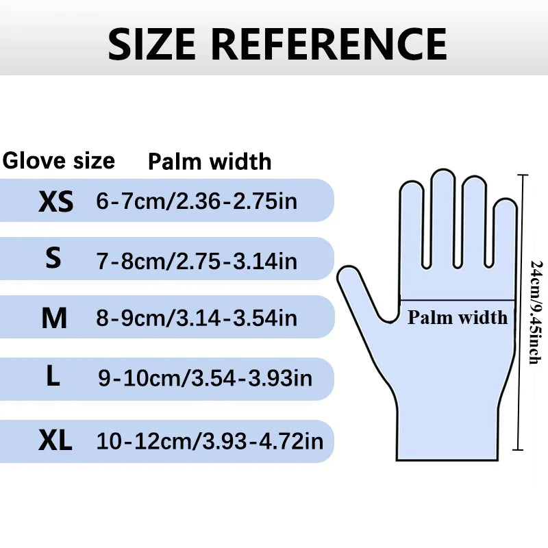 White Nitrile Disposable Gloves 10–100pcs | Kitchen Garden Disposable Nitrile Gloves PLUSH