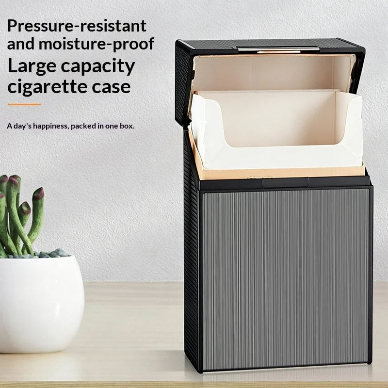 Metal Cigarette Case 20-Capacity Stainless Steel Holder Cigarette Case PLUSH
