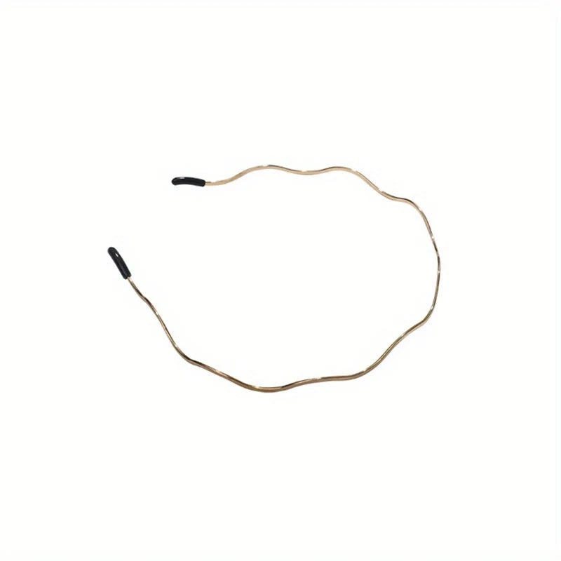 Women's Elegant Wave Hairband – Zinc Alloy Hair Accessory Wave Tiara Hairband PLUSH