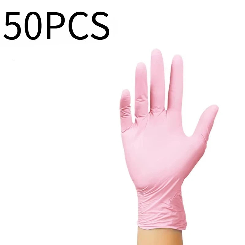 Light Pink Disposable Nitrile Gloves – Nail, Pet & Home Use Disposable Nitrile Gloves PLUSH Light Pink-50PCS XS