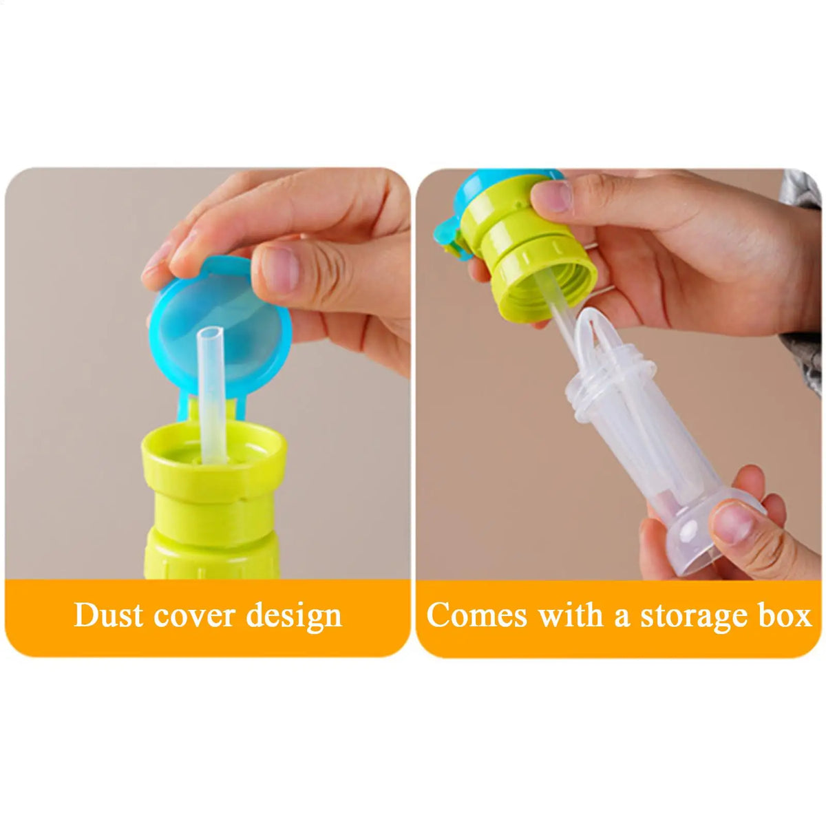 Spill-Proof Kids Water Bottle Straw Cap – Sippy Lid Bottle Straw Cap PLUSH