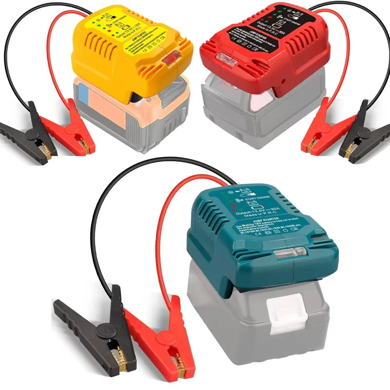 ZWINCKY 18V Jump Starter Cables for Makita/DeWalt/Milwaukee Jump Starter Adapter PLUSH