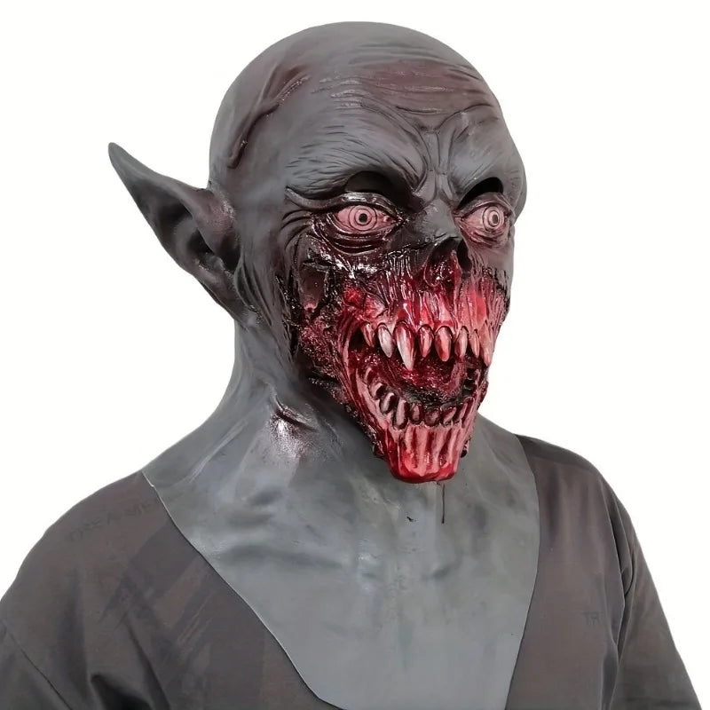 Vampire Zombie Full Head Latex Halloween Mask – Realistic Horror Halloween Costume Mask PLUSH