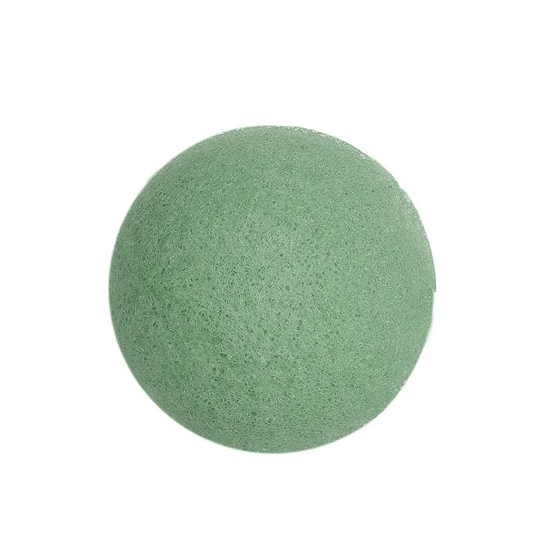 Natural Konjac Face Cleansing Sponge 4-Pack – Gentle Exfoliator Facial Cleansing Sponge PLUSH 4pcs Green