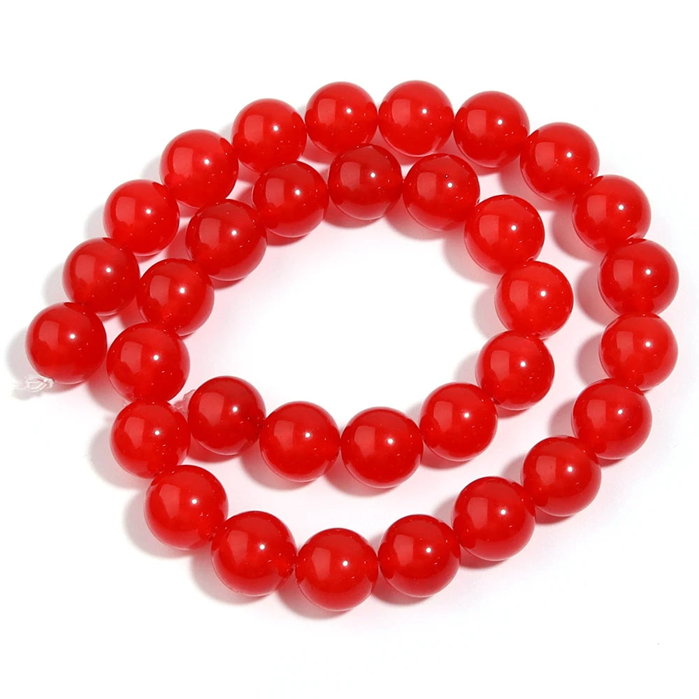 Red Chalcedony Natural Stone Beads 4–12mm | DIY Jewelry Making Natural Stone Beads PLUSH 12mm x 30pcs