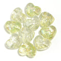 10pcs Heart Crack Acrylic Beads for DIY Jewelry & Bracelets Acrylic Craft Beads PLUSH yellow