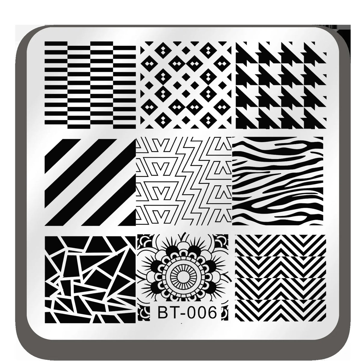 Nail Stamping Plates – Marble Leaves & Animals Stencils