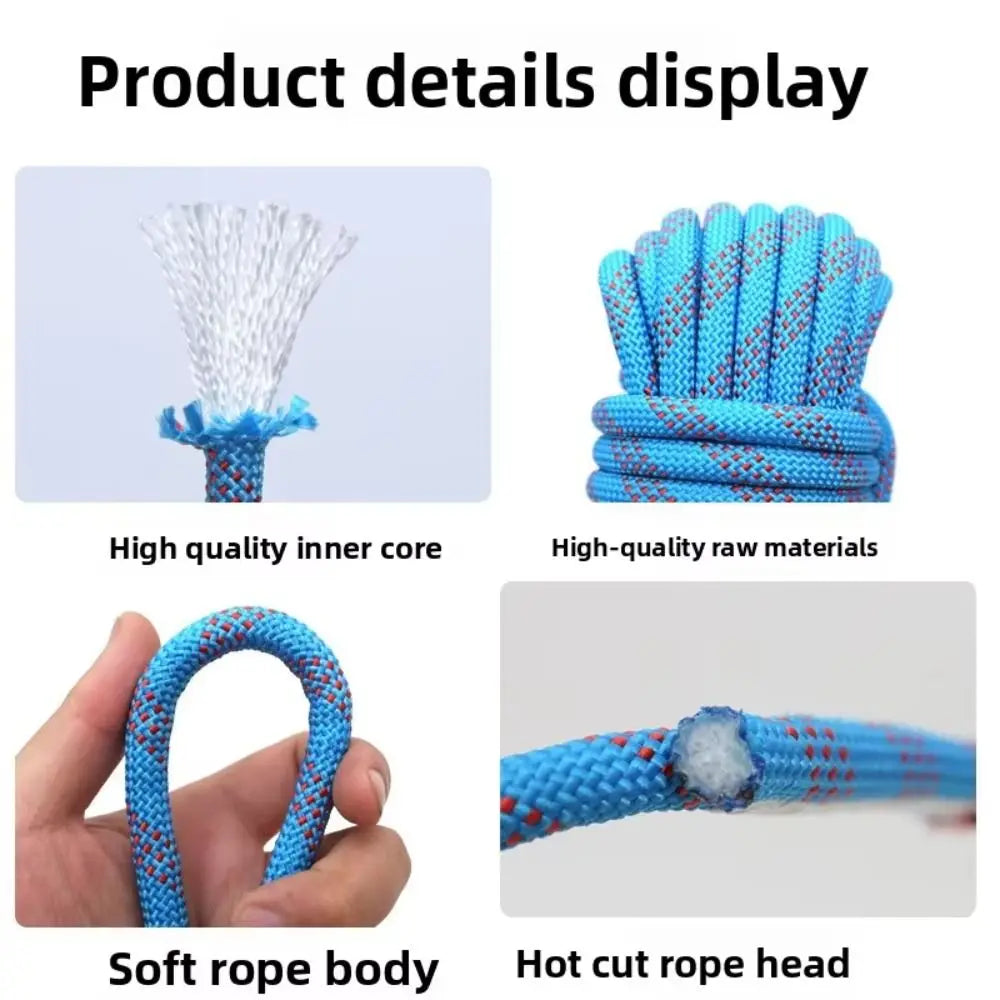 12mm Static Safety Rope – High Strength Climbing & Rescue Cord Static Climbing Rope PLUSH