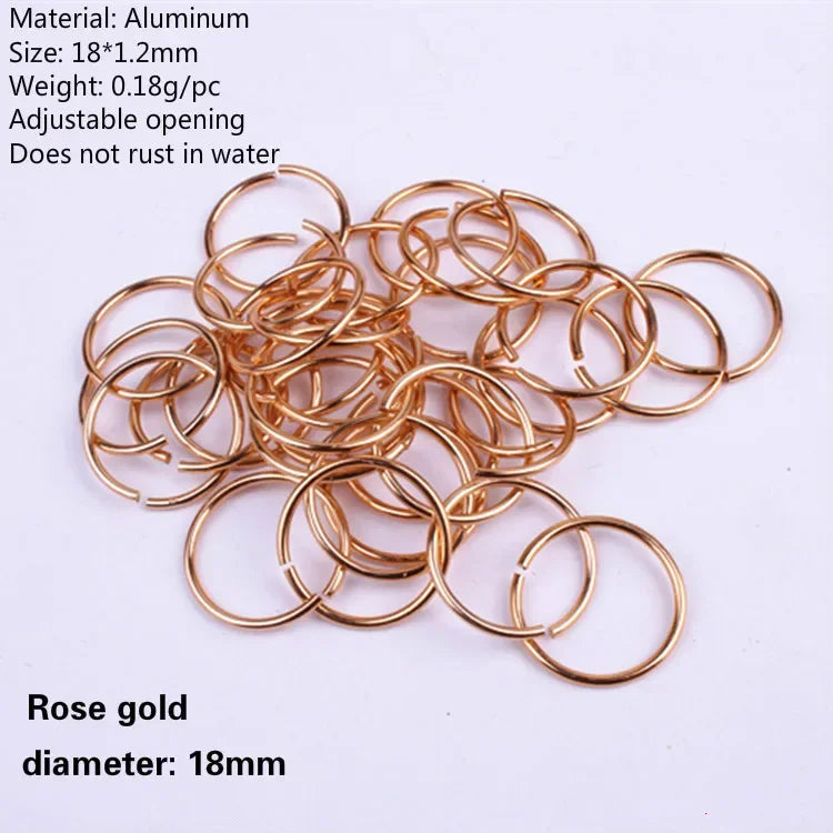 Dreadlock Beads & Braid Cuffs – 50–200pcs Micro Hair Rings Hair Braid Cuffs PLUSH 50pcs 18 mm NO.36