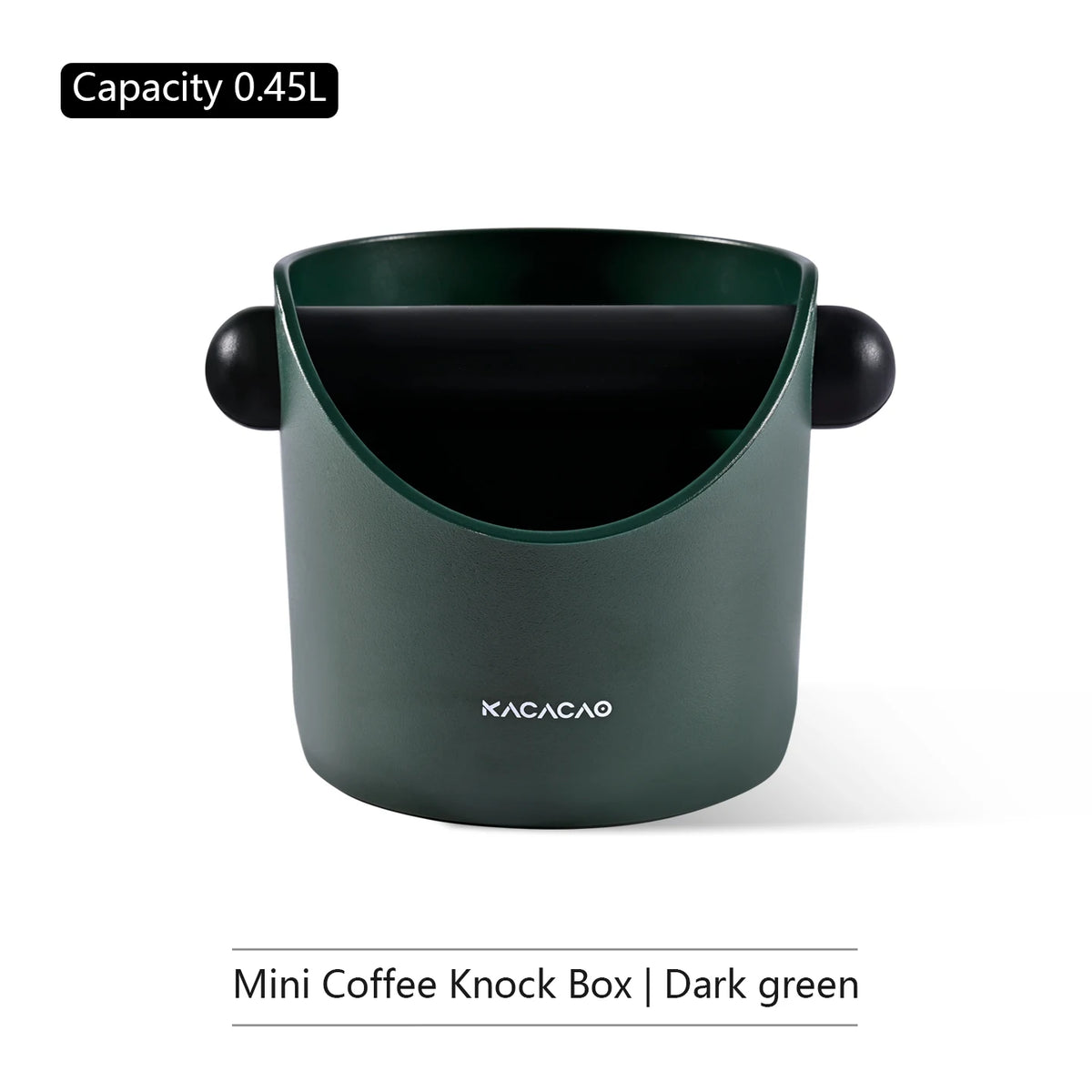 KACACAO Anti-Slip Coffee Knock Box – Espresso Grind Dump Bin Coffee Knock Box PLUSH Green