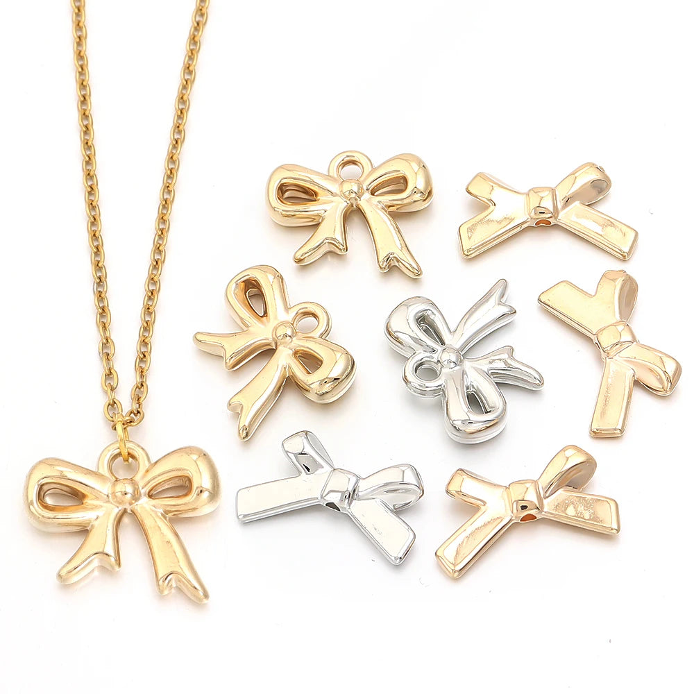30pcs CCB Bowknot Spacer Beads – DIY Jewelry Bow Charms Jewelry Spacer Beads PLUSH