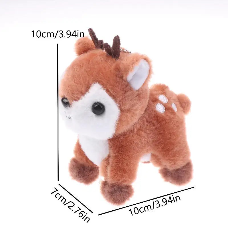 Sika Deer Plush Keychain – Cute Stuffed Animal Bag Charm Plush Keychain Charm PLUSH