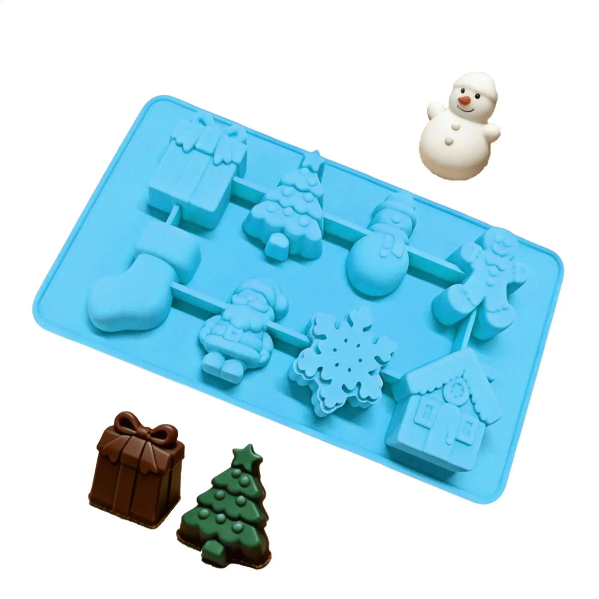 Silicone Gingerbread Man Mold – Christmas Chocolate & Candy Silicone Baking Mold PLUSH