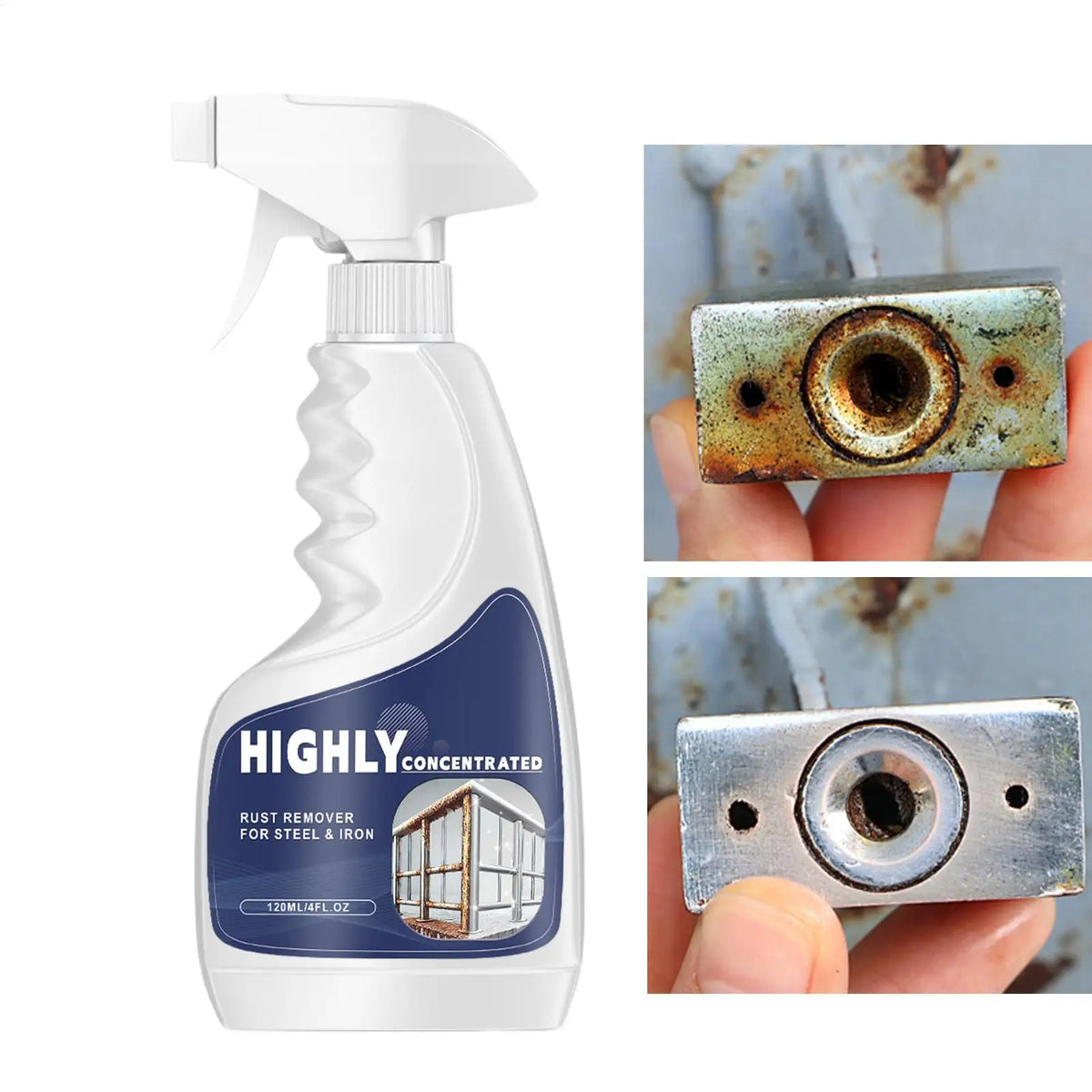 120ml Multi-Purpose Rust Remover Spray – Metal & Auto Care Rust Remover Spray PLUSH