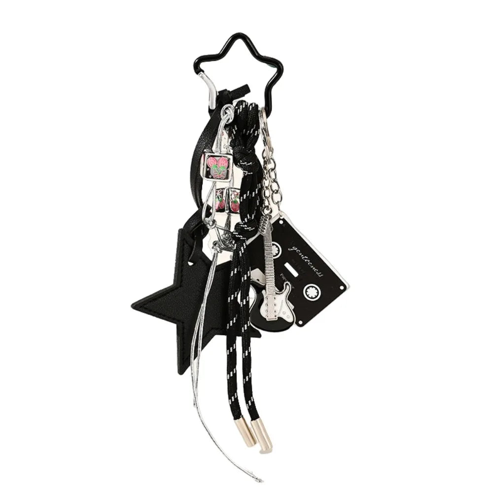 Y2K Guitar Butterfly Keychain – Korean Ins Style Pendant Charm Keychain Pendant Charm PLUSH StyleC