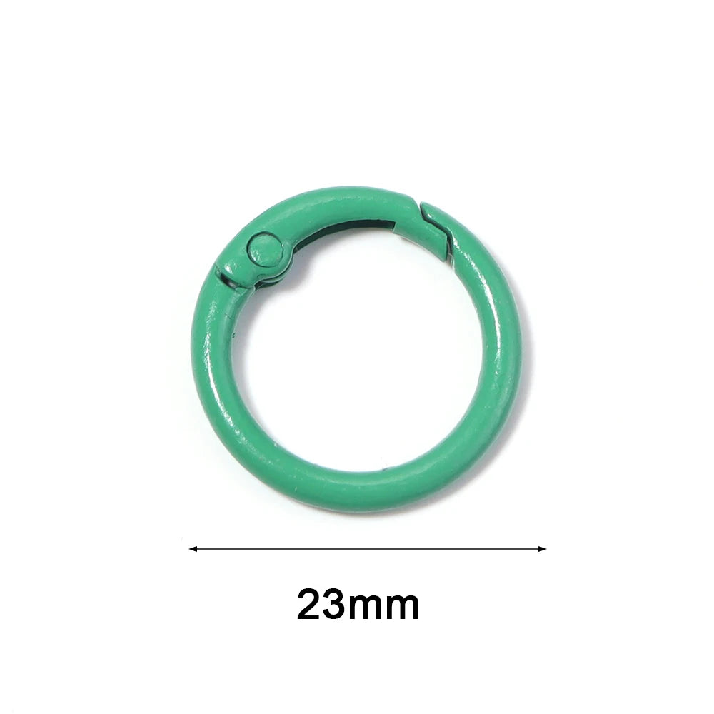 20pcs Color Painted Metal Spring O Rings – DIY Keychain Clasps Jewelry Clasps & Findings PLUSH