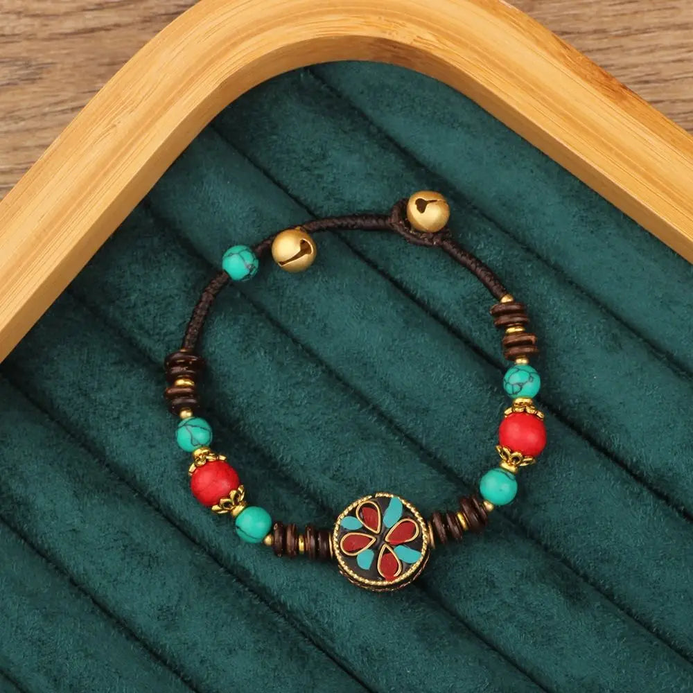 Tibetan Bohemian Beaded Bracelet – Colorful Ethnic Vintage Style Beaded Bracelet PLUSH