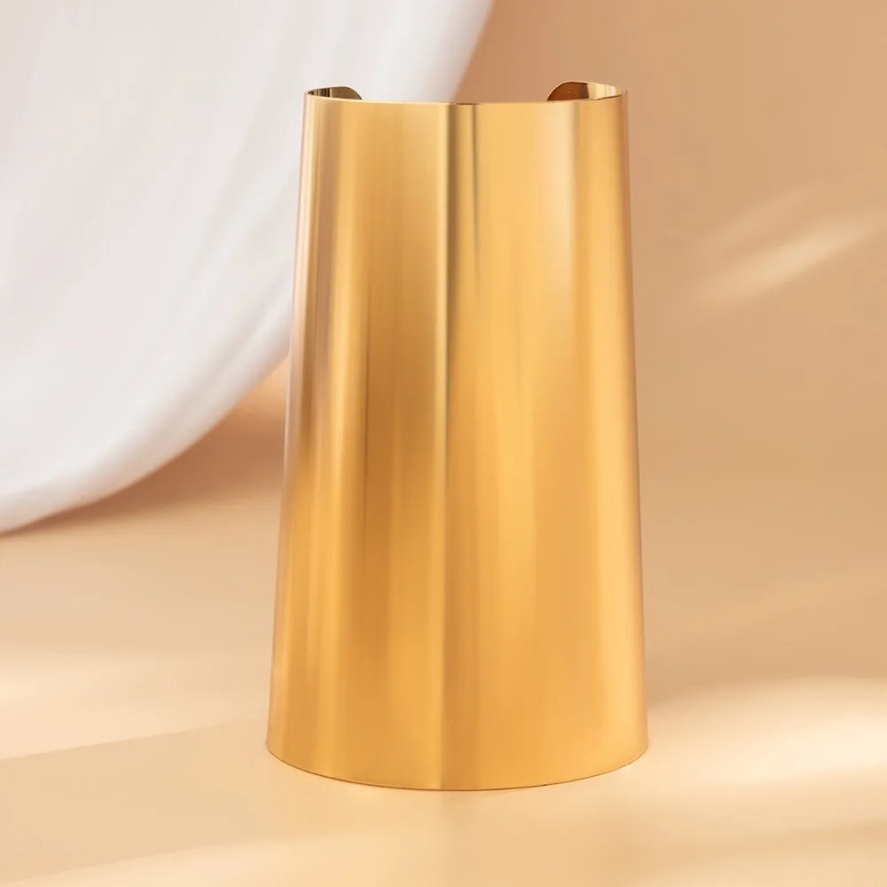 Wide Open Cuff Bangle – Bold Smooth Surface Statement Bracelet Cuff Bangle Bracelet PLUSH