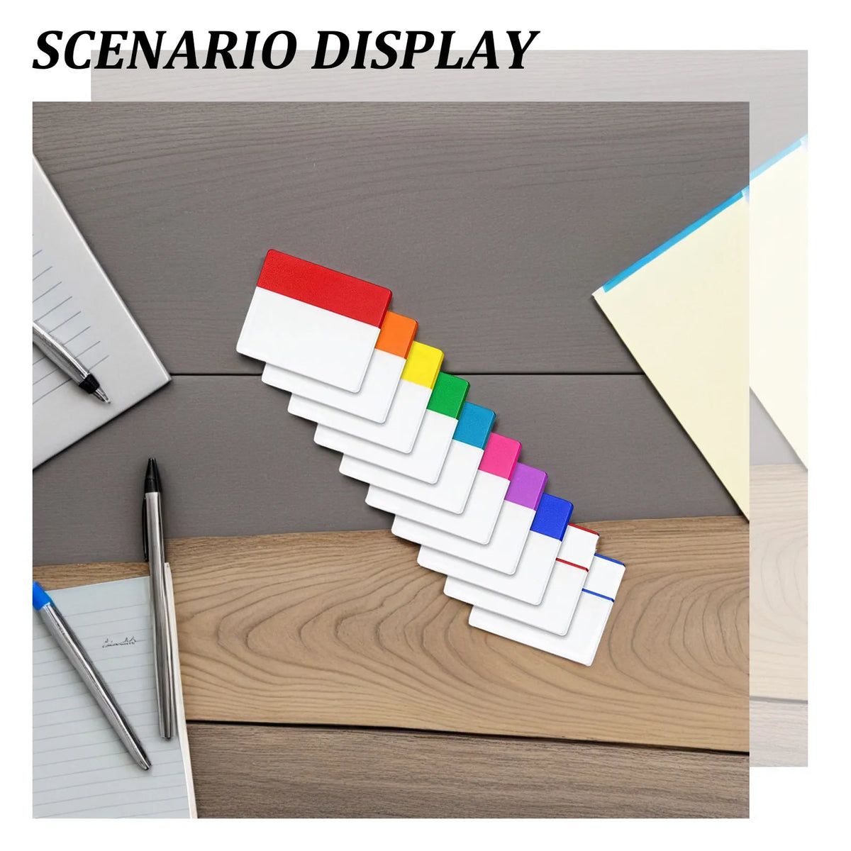 Waterproof Writable Semi-Transparent Sticky Index Tabs – 10 Books Sticky Index Tabs PLUSH